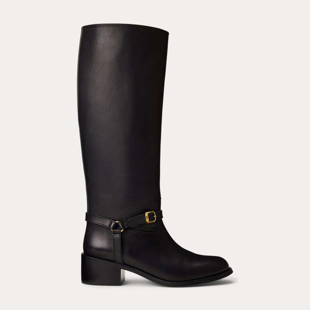 Reitstiefel aus poliertem Leder von Polo Ralph Lauren