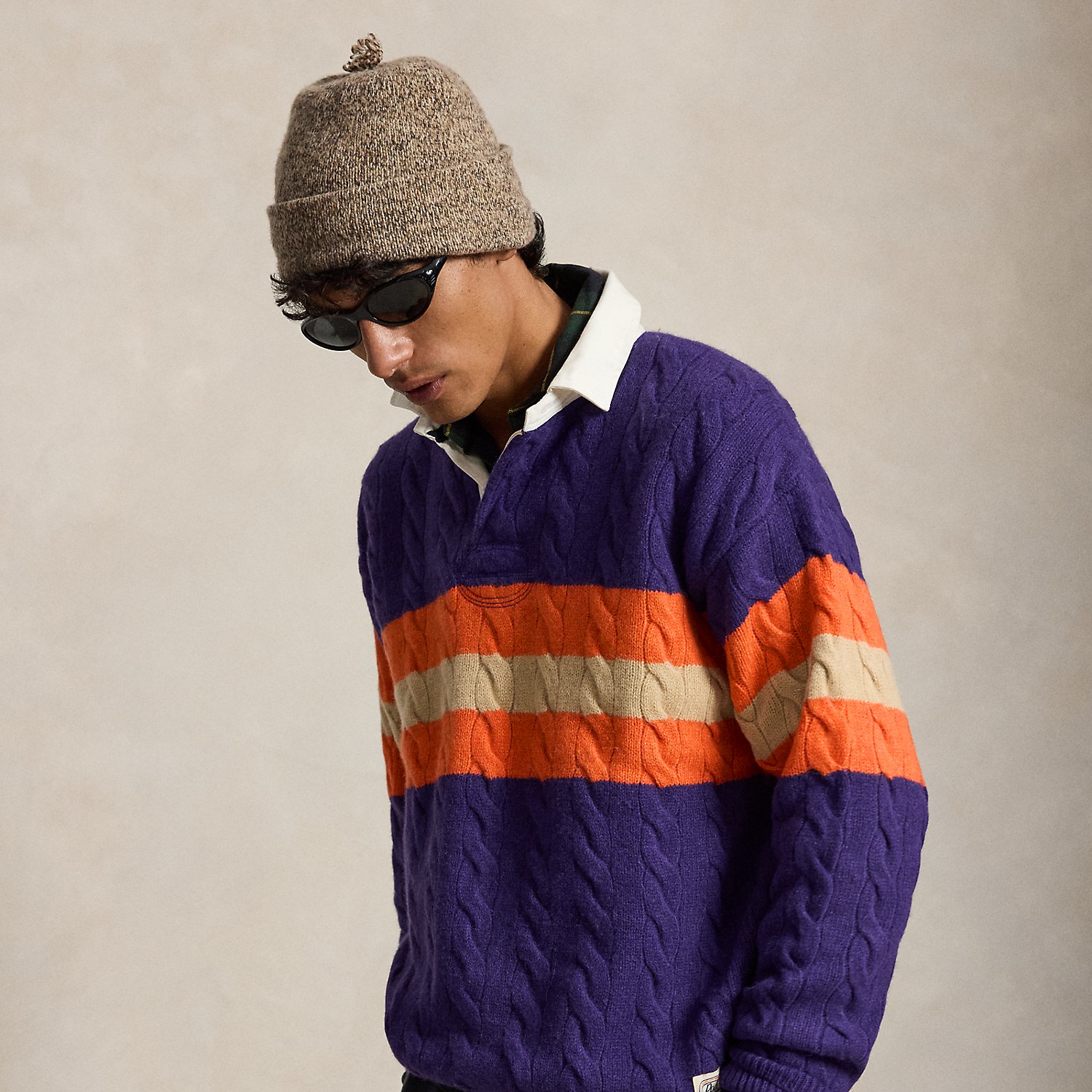 Relaxed-Fit Rugbypullover mit Zopfmuster von Polo Ralph Lauren