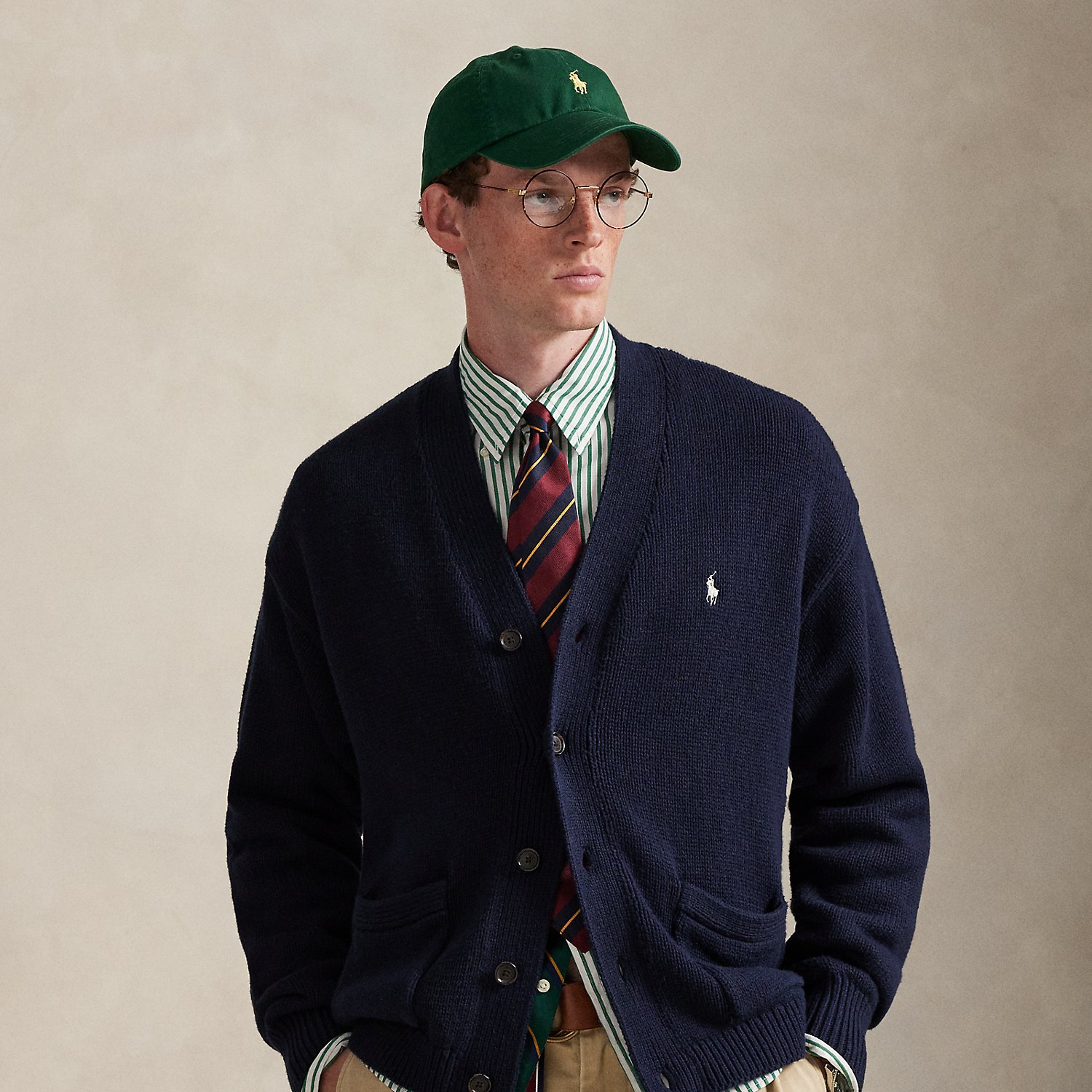 Relaxed-Fit-Strickjacke aus Baumwolle von Polo Ralph Lauren