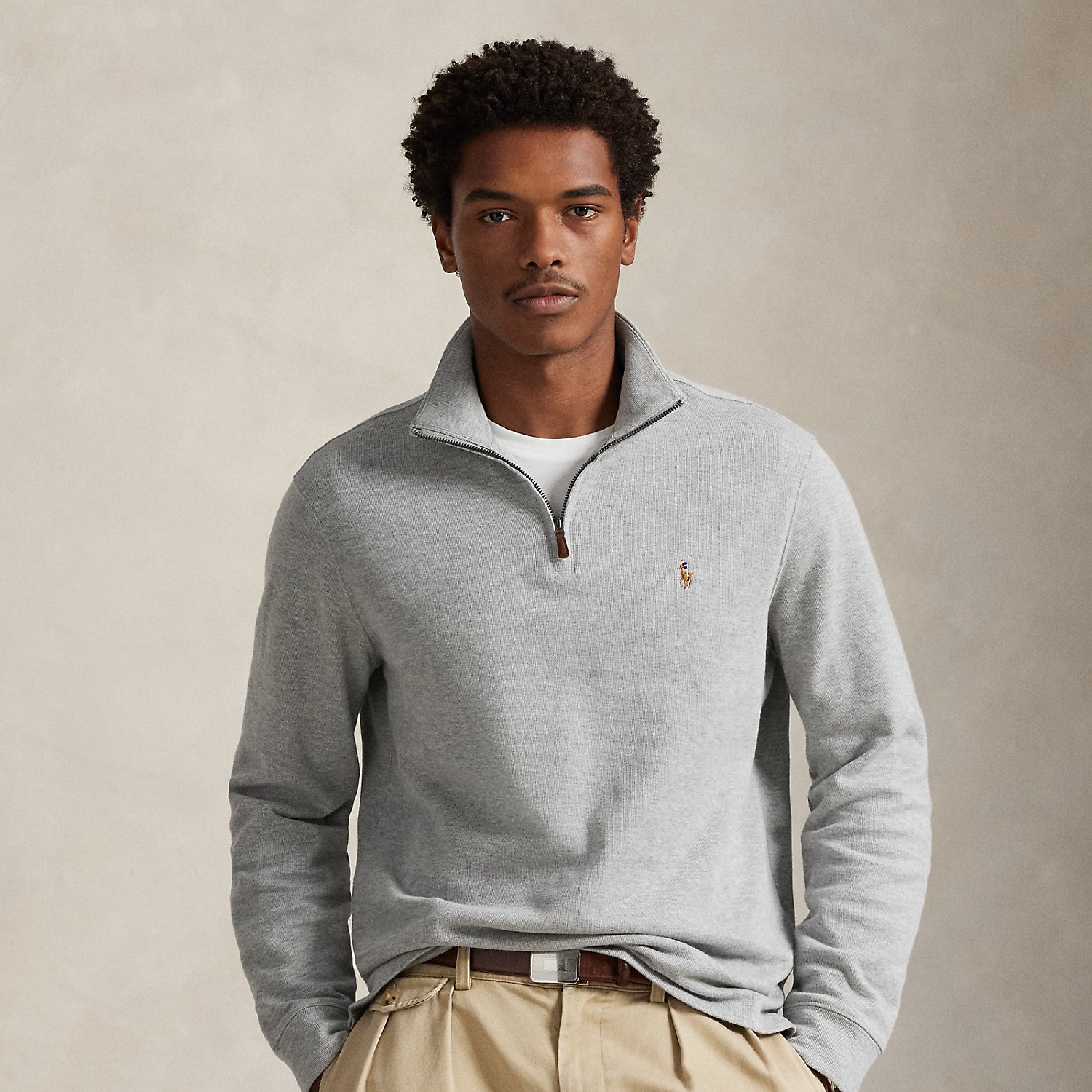 Rippenpullover mit Viertelreißverschluss von Polo Ralph Lauren