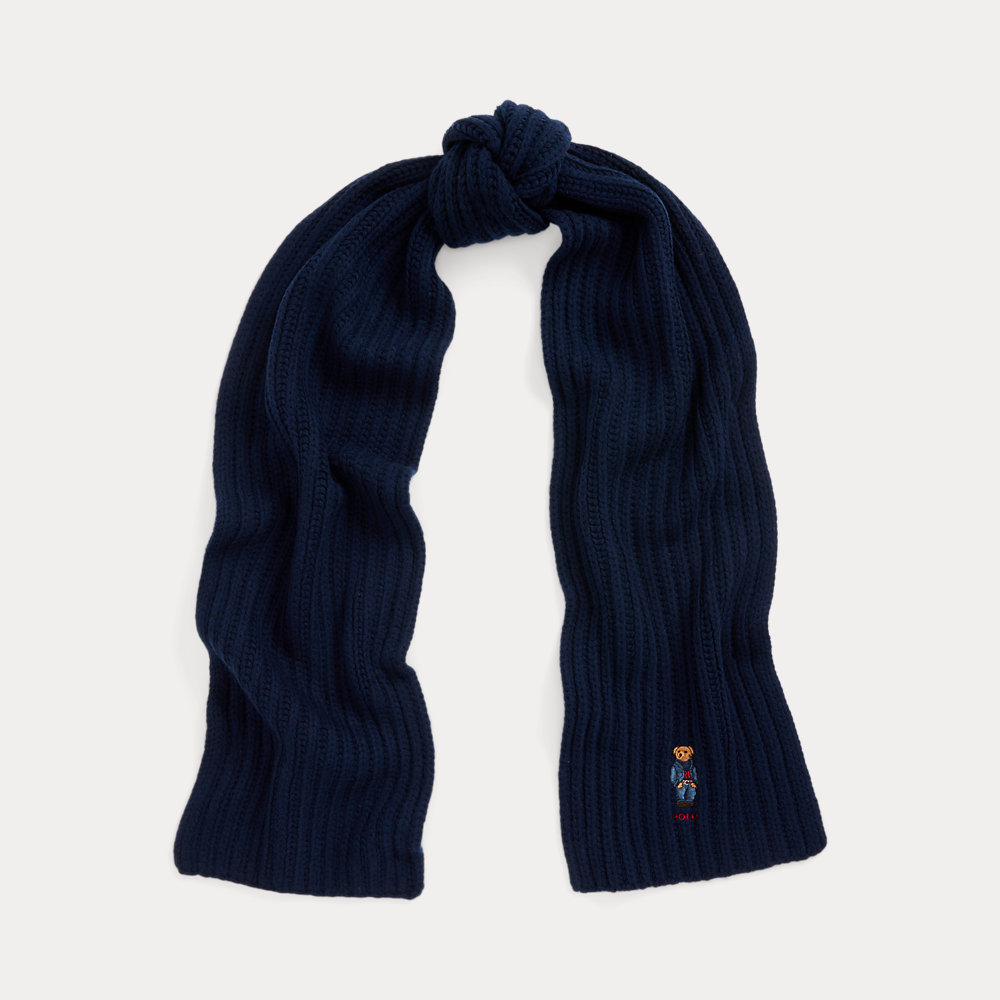 Rippenstrickschal mit Polo Bear von Polo Ralph Lauren