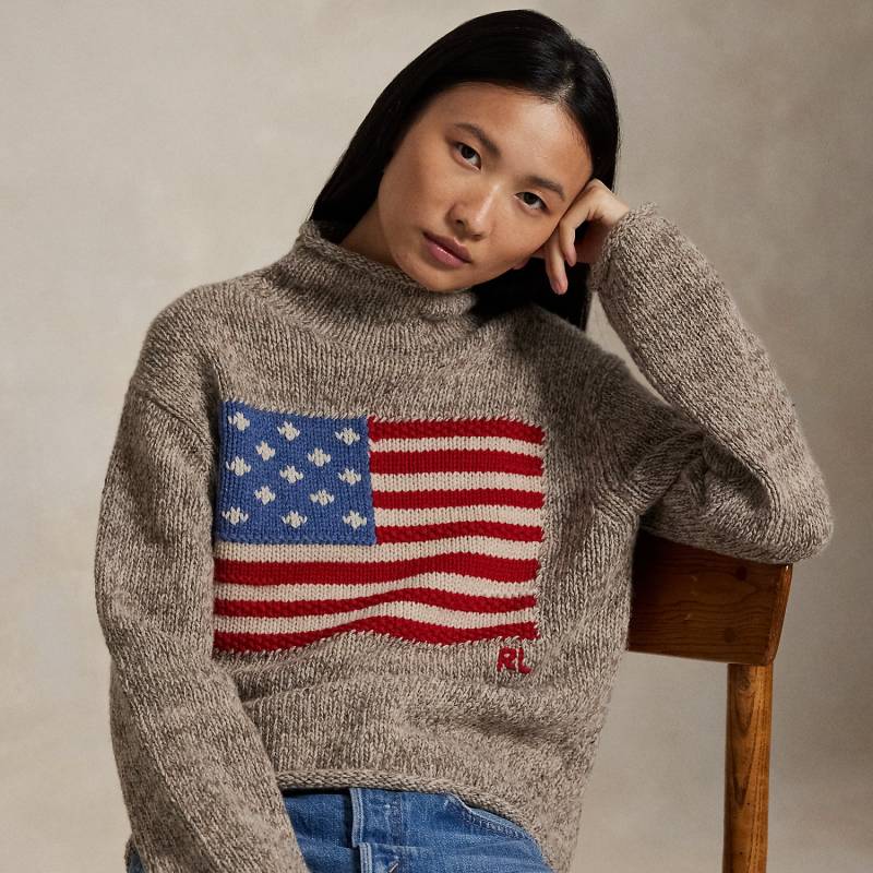 Rollkragenpullover mit US-Flagge Rollkragenpullover mit US-Flagge von Polo Ralph Lauren