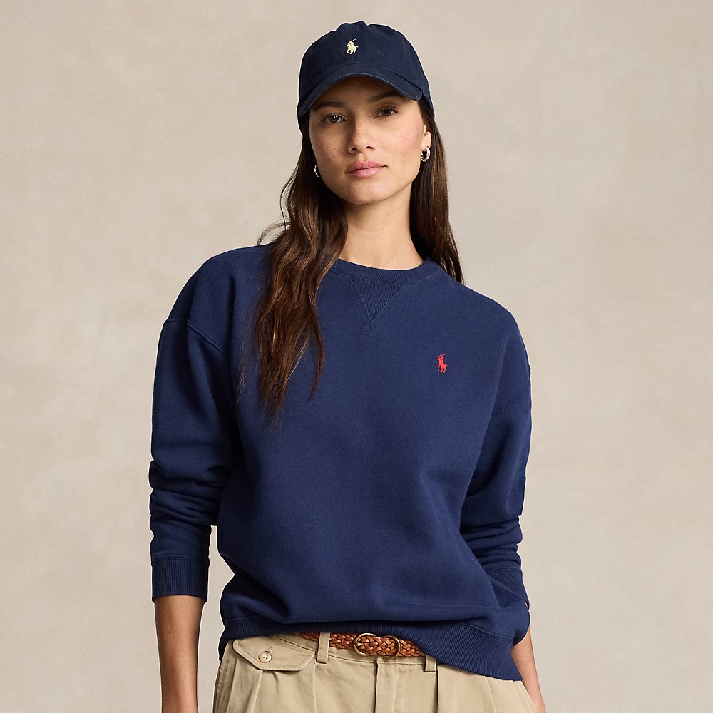 Rundhals-Sweatshirt aus Fleece von Polo Ralph Lauren