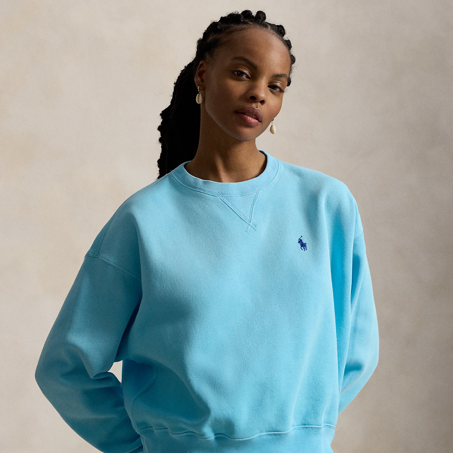 Rundhals-Sweatshirt aus Fleece von Polo Ralph Lauren