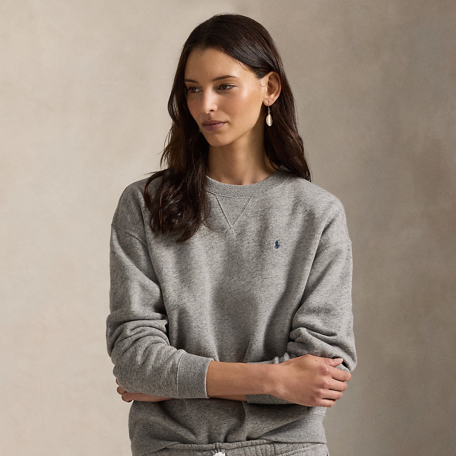 Rundhals-Sweatshirt aus Fleece von Polo Ralph Lauren