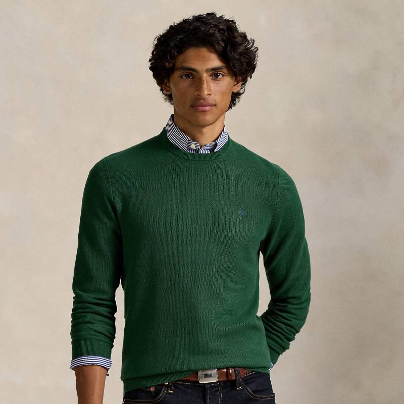 Rundhalspullover aus Baumwollpiqué Rundhalspullover aus Baumwollpiqué von Polo Ralph Lauren
