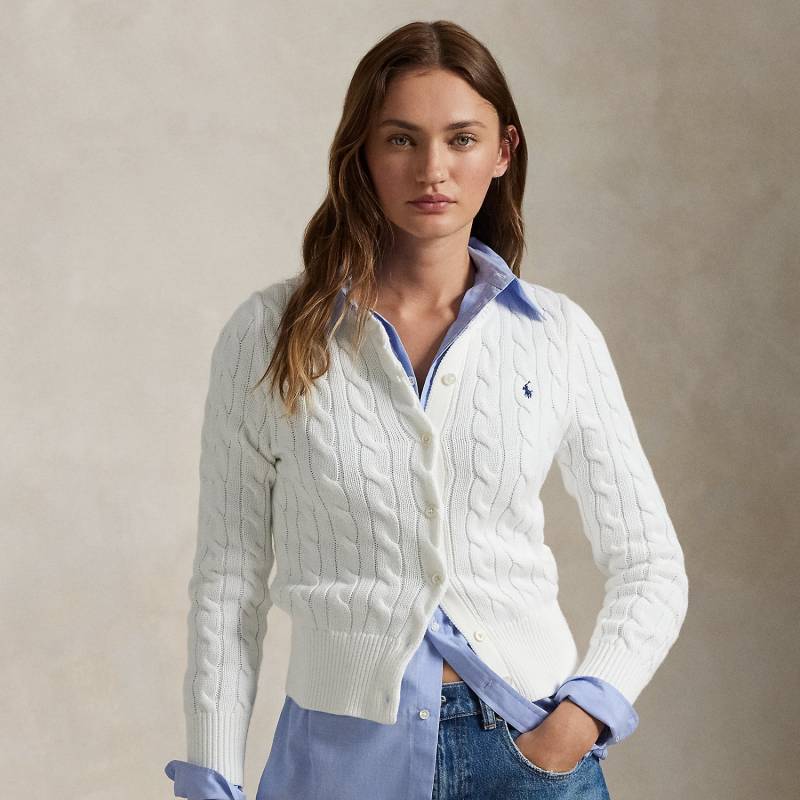 Rundhalsstrickjacke mit Zopfmuster Rundhalsstrickjacke mit Zopfmuster von Polo Ralph Lauren
