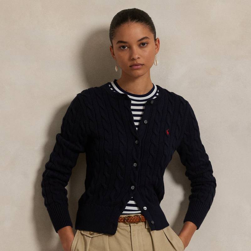 Rundhalsstrickjacke mit Zopfmuster Rundhalsstrickjacke mit Zopfmuster von Polo Ralph Lauren