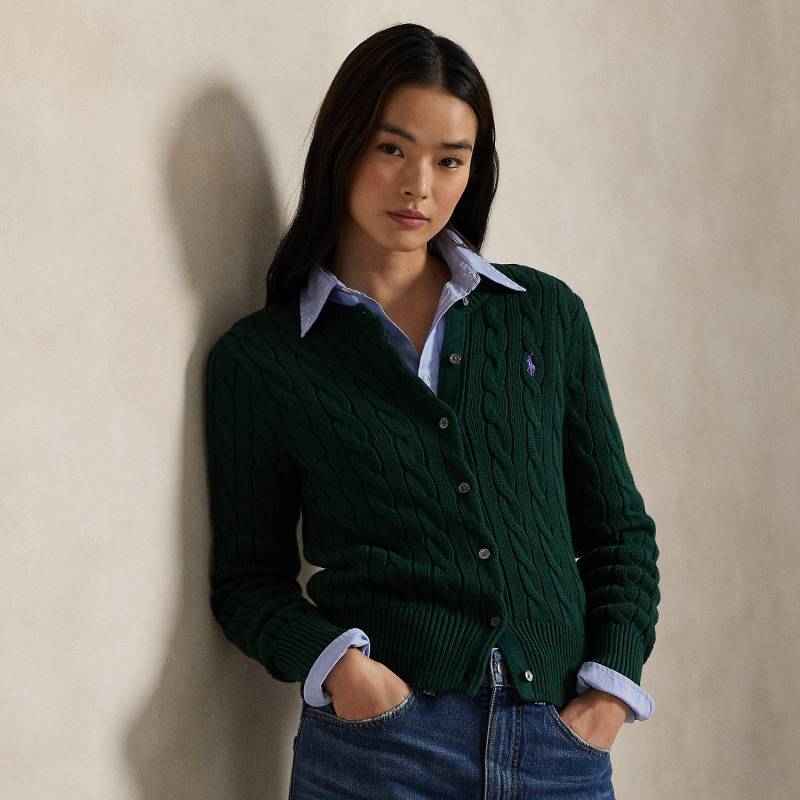 Rundhalsstrickjacke mit Zopfmuster Rundhalsstrickjacke mit Zopfmuster von Polo Ralph Lauren