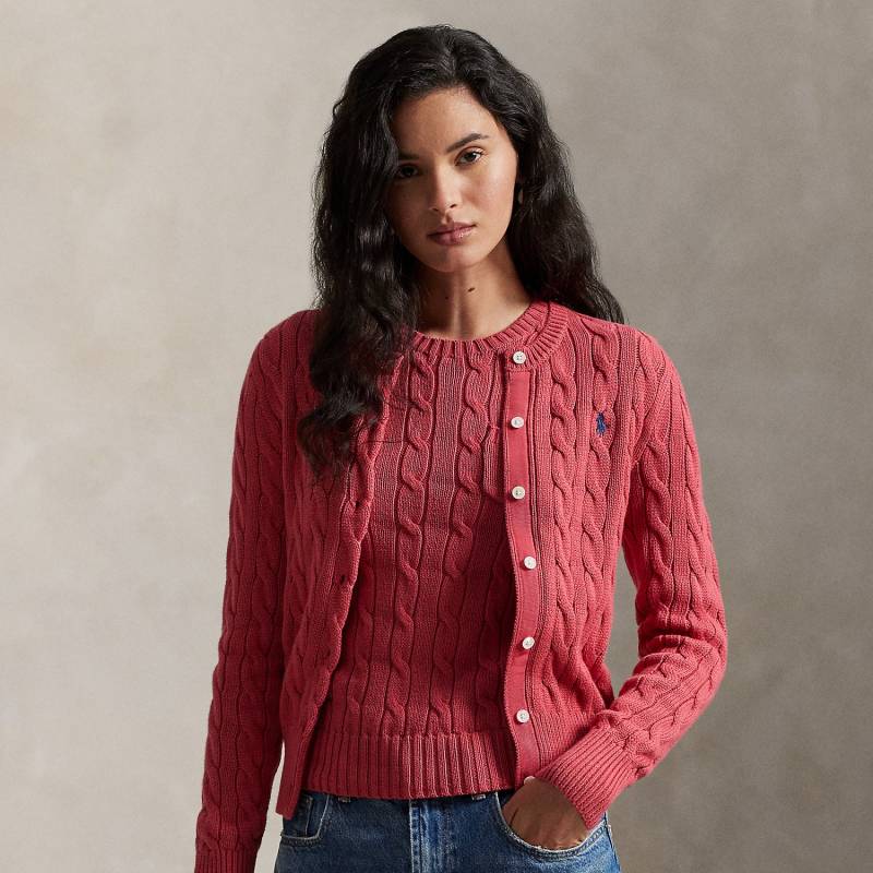 Rundhalsstrickjacke mit Zopfmuster Rundhalsstrickjacke mit Zopfmuster von Polo Ralph Lauren