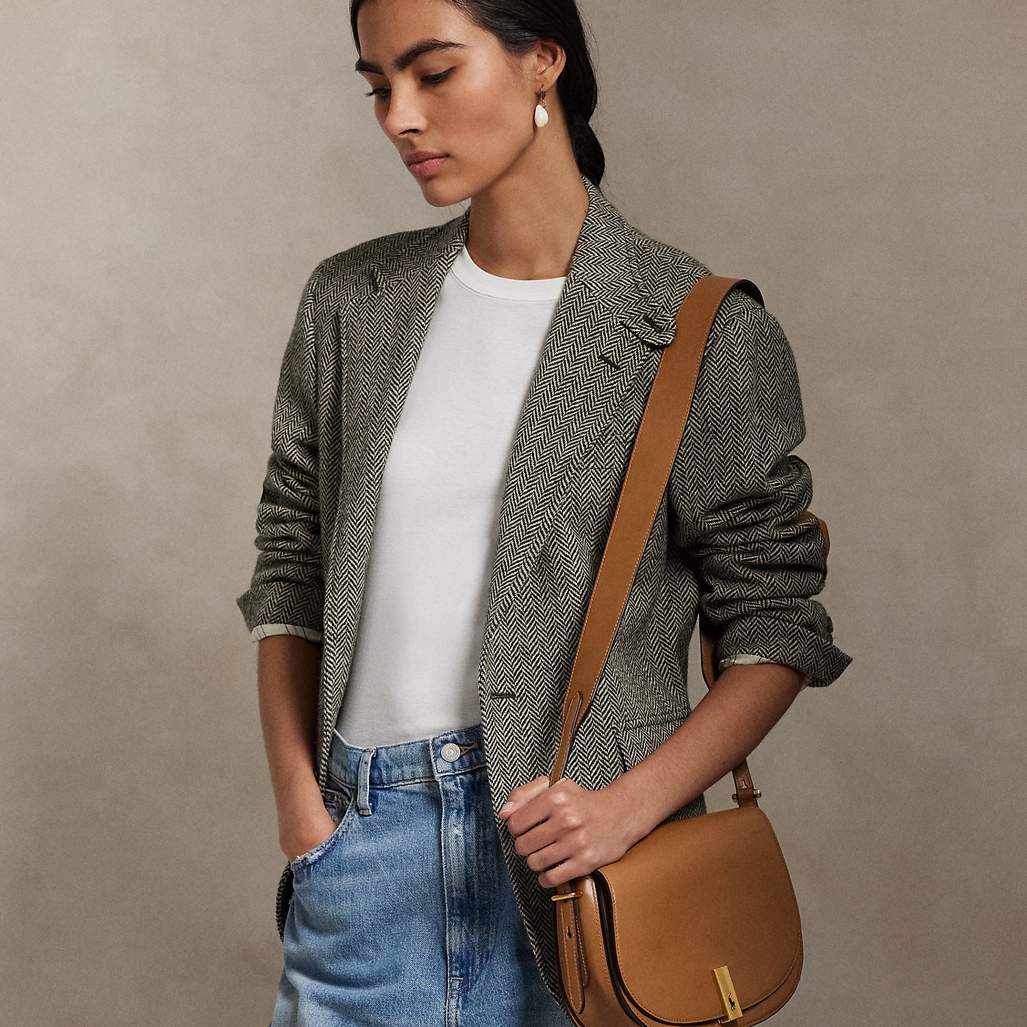 Satteltasche Polo ID aus Leder von Polo Ralph Lauren