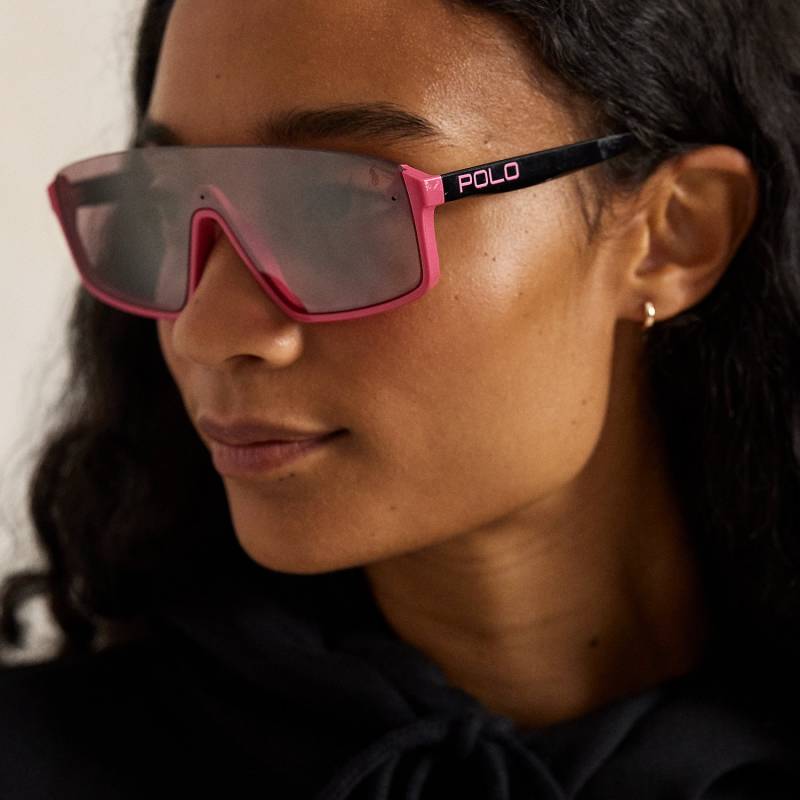 Schild-Sonnenbrille mit Pink Pony von Polo Ralph Lauren