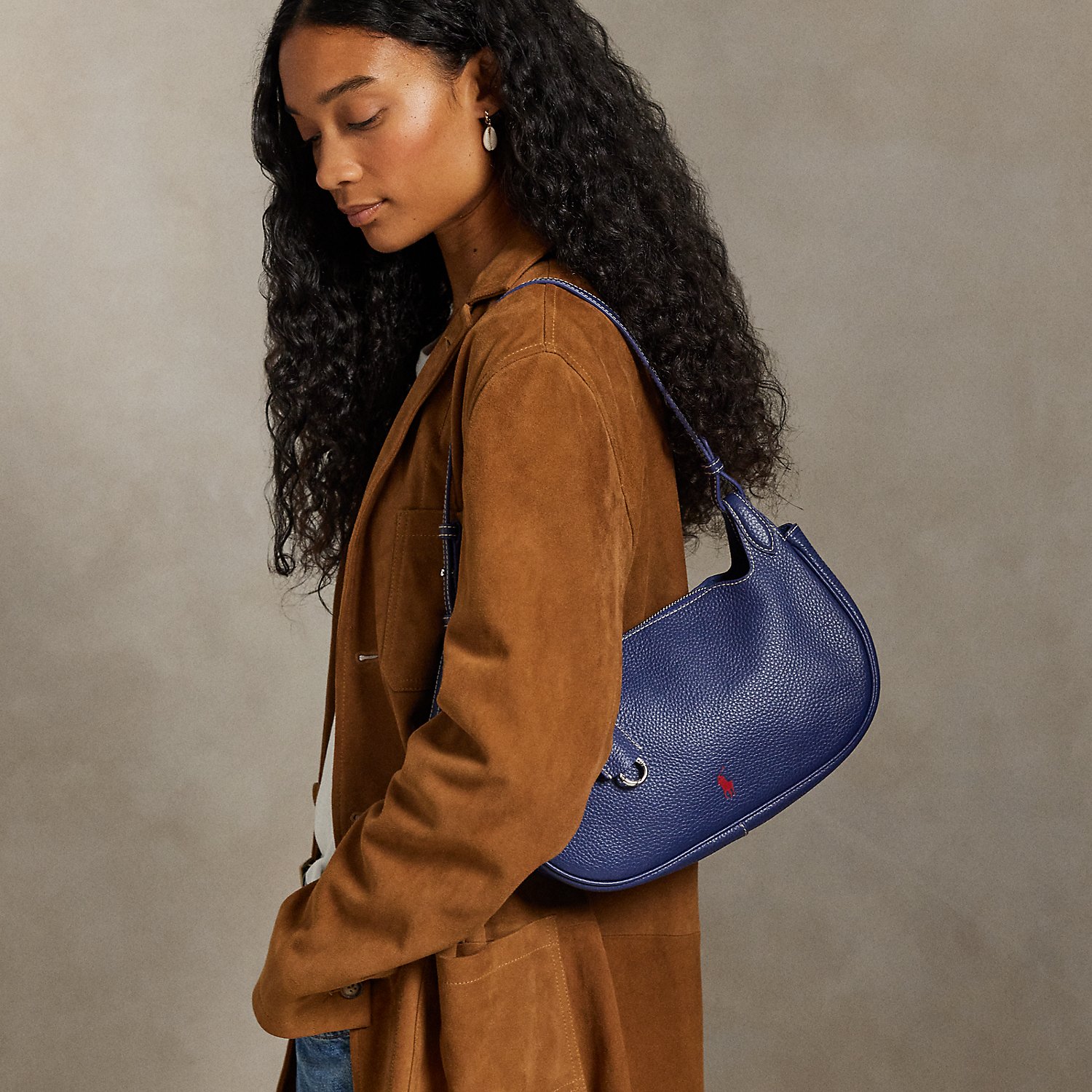 Schultertasche Polo Play aus Leder von Polo Ralph Lauren