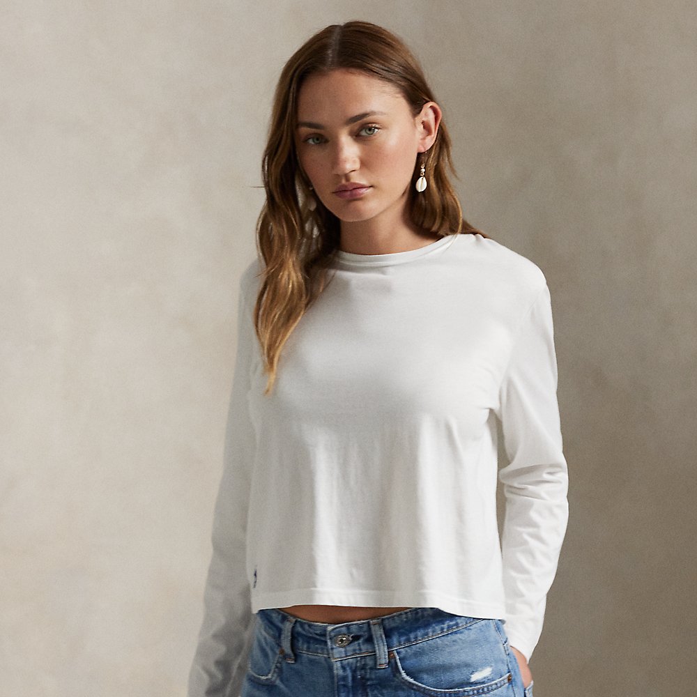 Shrunken-Fit Langarm-T-Shirt aus Jersey Shrunken-Fit Langarm-T-Shirt aus Jersey von Polo Ralph Lauren