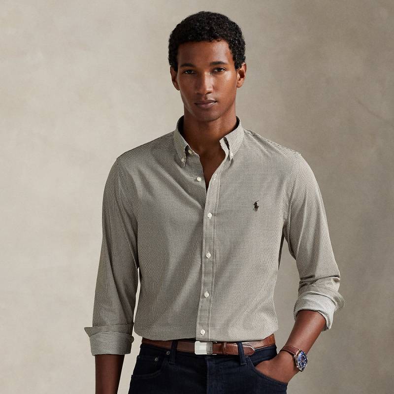 Slim-Fit Hahnentritt-Hemd aus Popeline von Polo Ralph Lauren