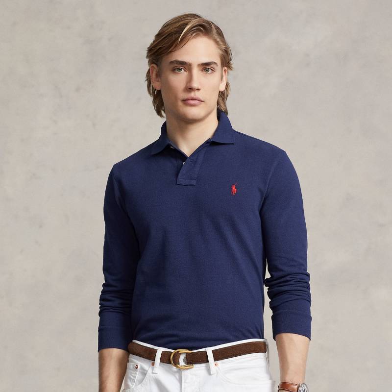 Slim-Fit Langarm-Polo aus Piqué von Polo Ralph Lauren