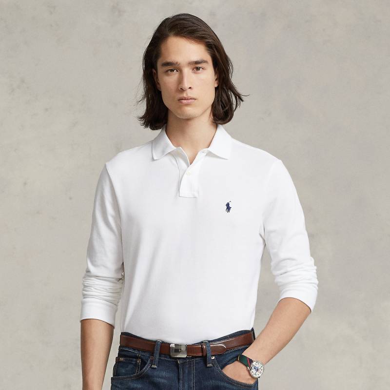 Slim-Fit Langarm-Polo aus Piqué von Polo Ralph Lauren