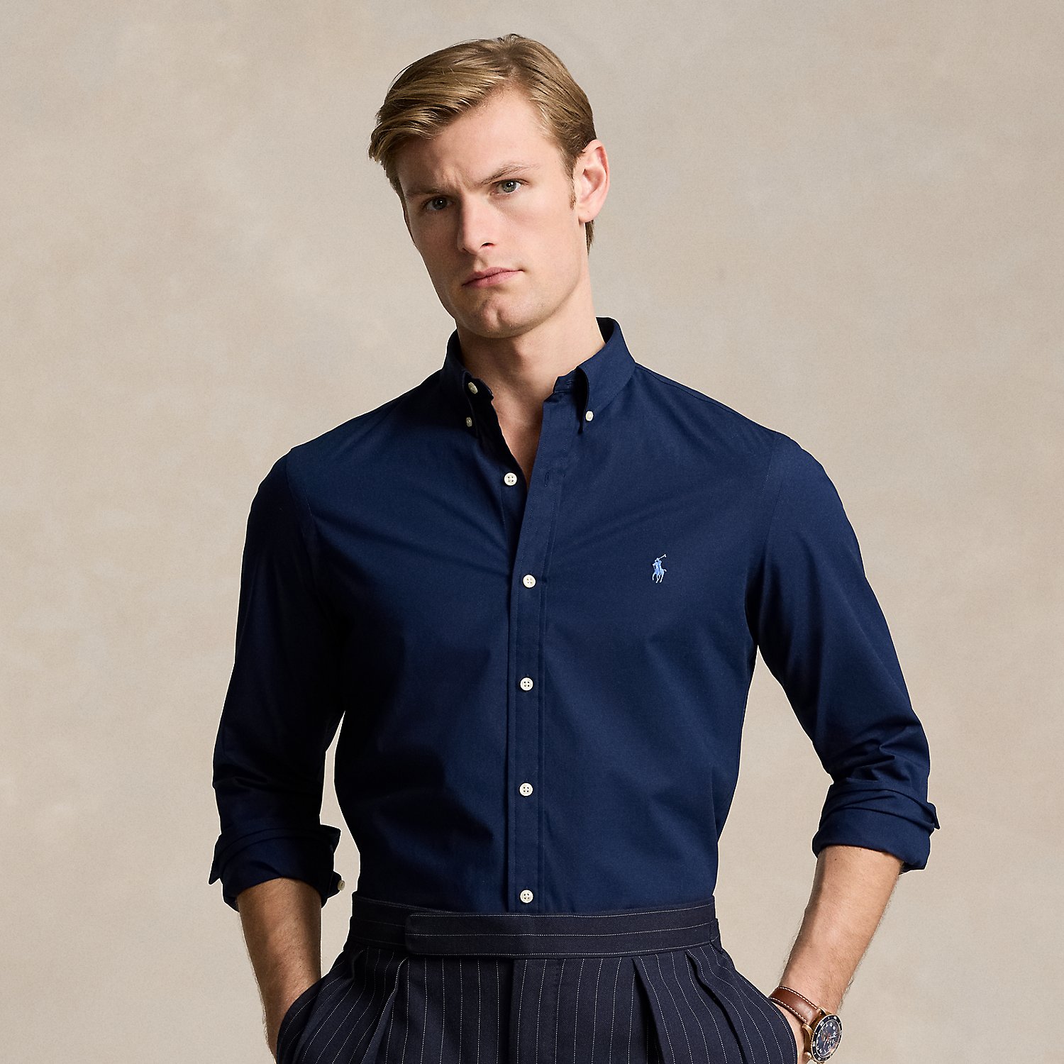 Slim-Fit-Popelinehemd mit Stretch von Polo Ralph Lauren