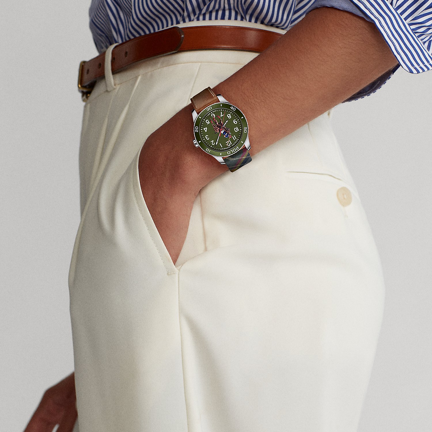 Stahl-Armbanduhr Polo Player in Grün Stahl-Armbanduhr Polo Player in Grün von Polo Ralph Lauren