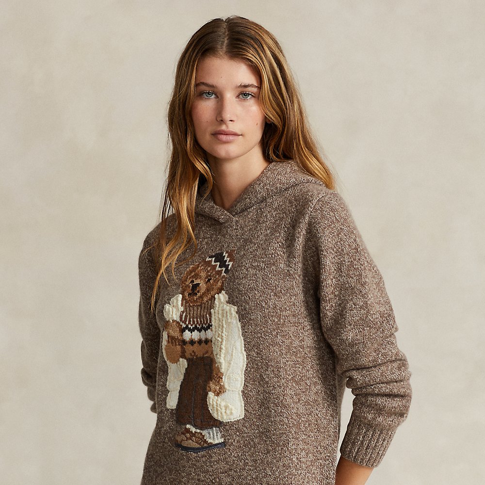 Strick-Kapuzenpullover mit Polo Bear von Polo Ralph Lauren