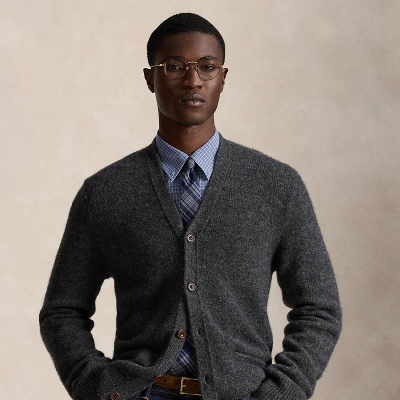 Strickjacke mit Wildlederaufnähern von Polo Ralph Lauren