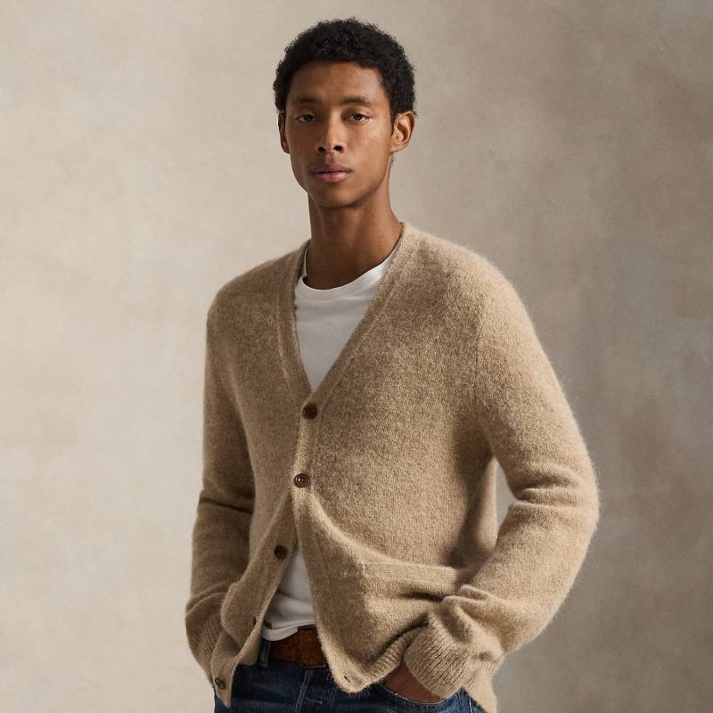 Strickjacke mit Wildlederaufnähern von Polo Ralph Lauren