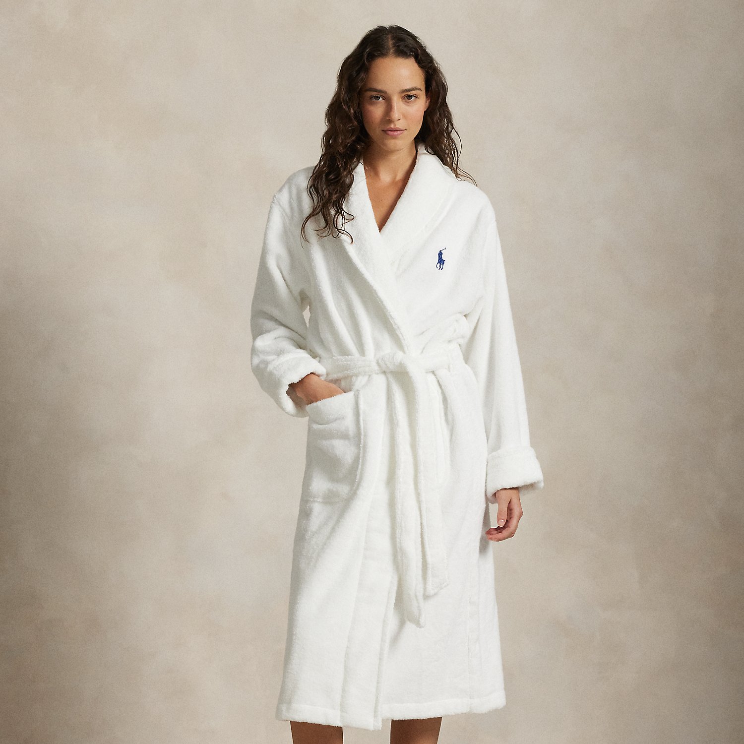 Baumwollbademantel mit Polo Bear von Polo Ralph Lauren