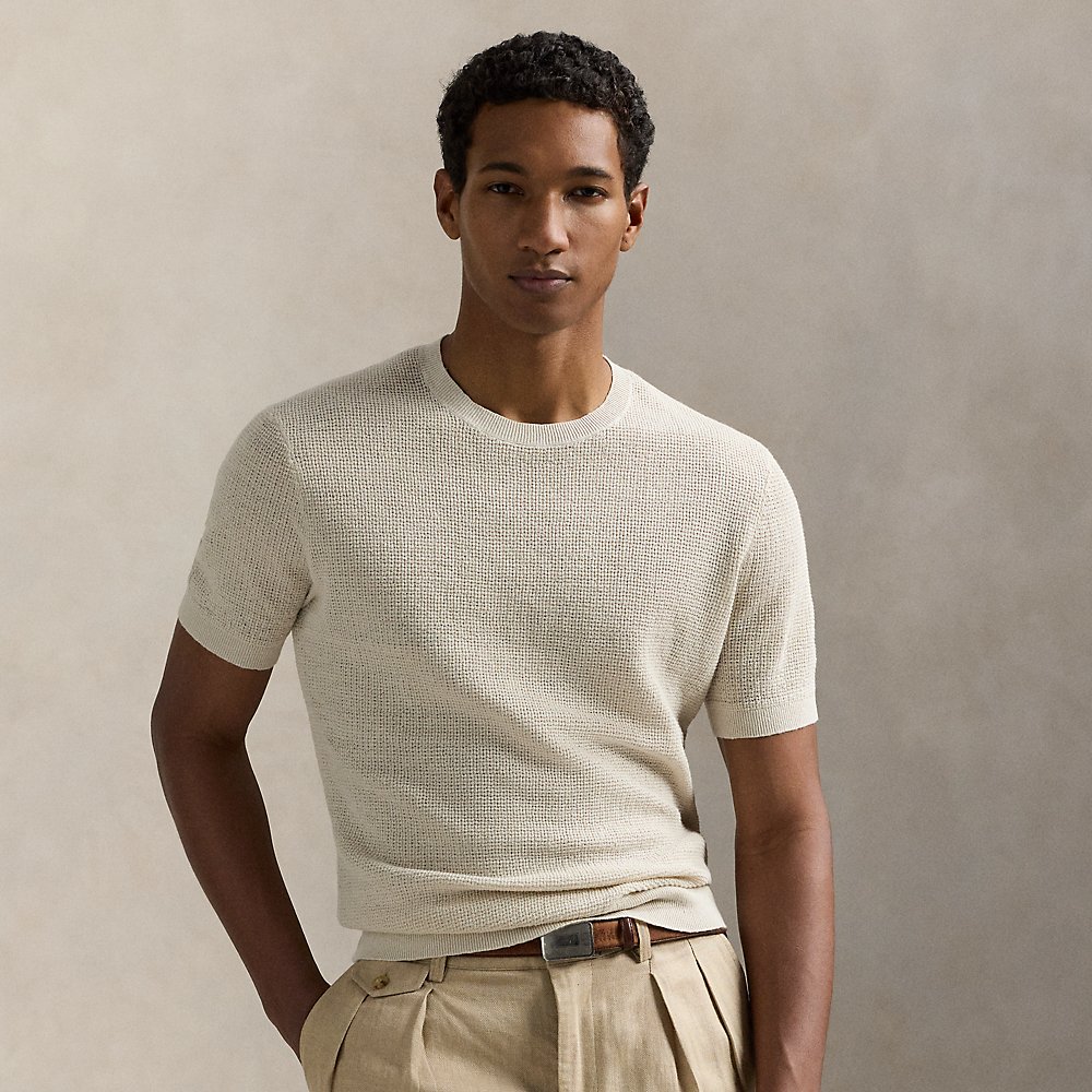Strukturierter Leinen-Kurzarmpullover Strukturierter Leinen-Kurzarmpullover von Polo Ralph Lauren