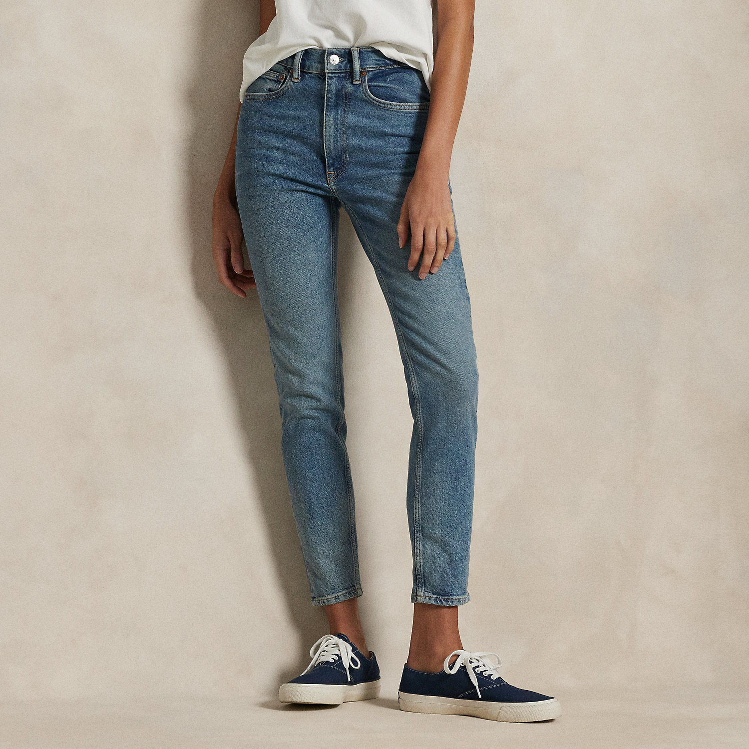 Super-Slim-Jeans mit hoher Leibhöhe von Polo Ralph Lauren