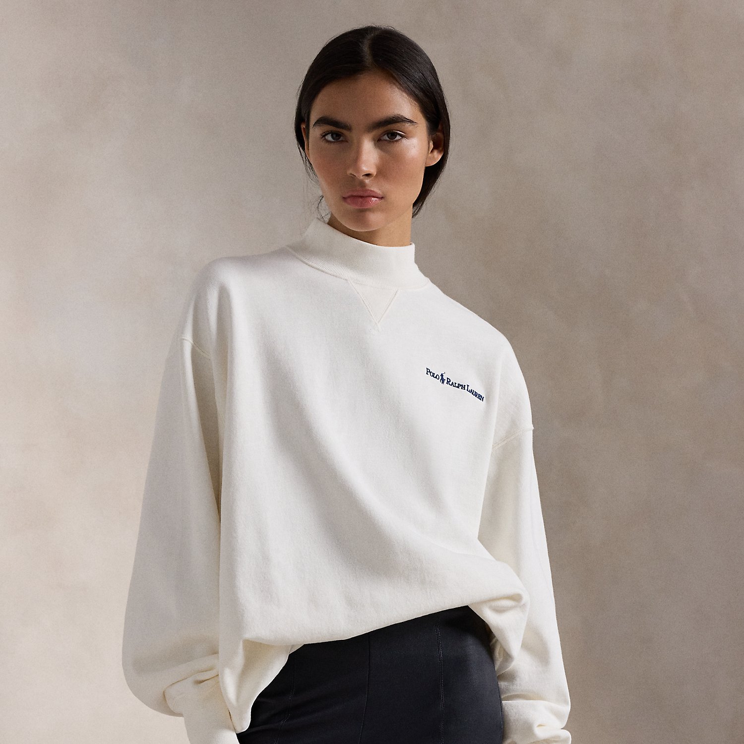 Sweatshirt mit Halbrollkragen und Logo Sweatshirt mit Halbrollkragen und Logo von Polo Ralph Lauren