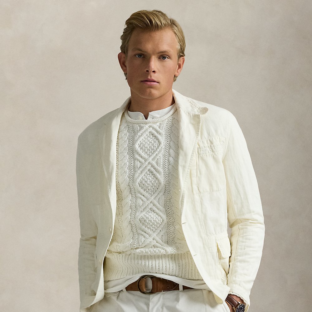 Tailored-Fit Anzugjacke mit Leinen von Polo Ralph Lauren