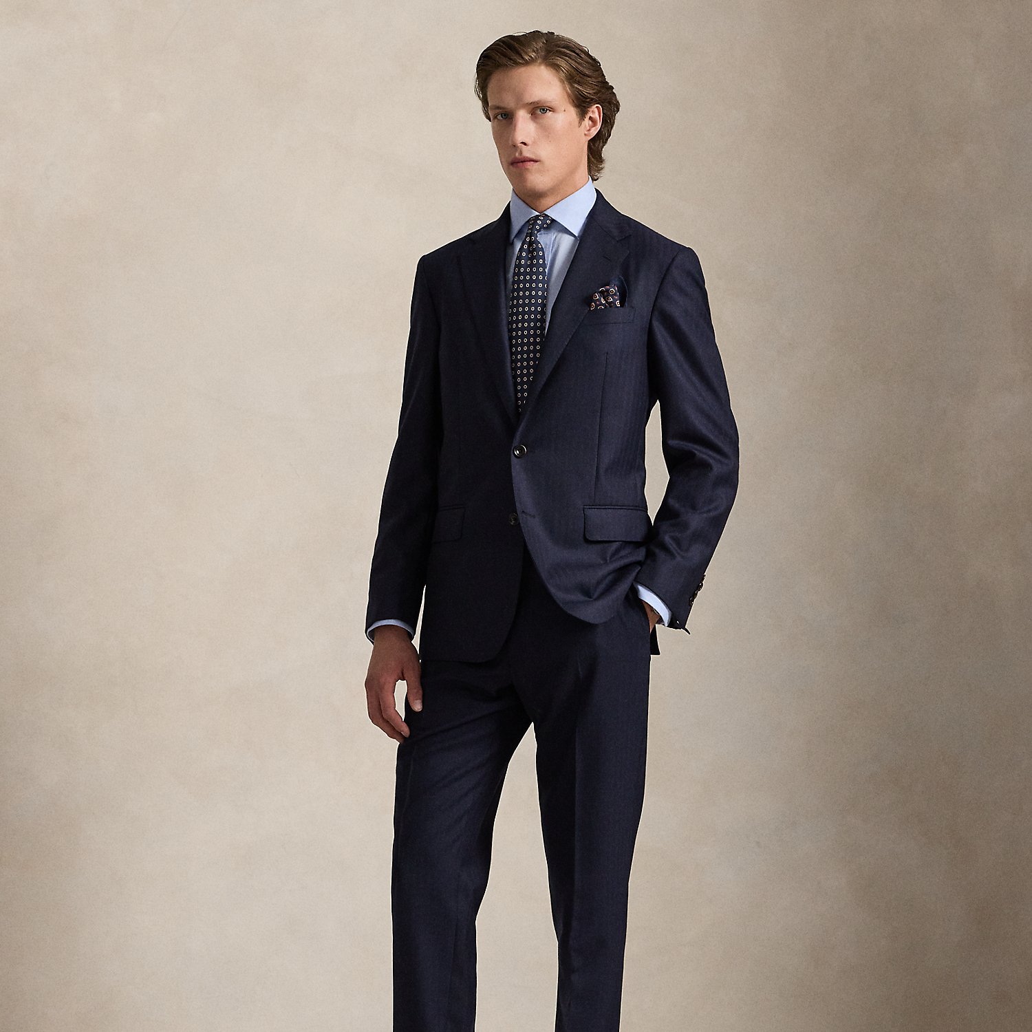 Tailored-Fit Polo-Anzug mit Fischgrat von Polo Ralph Lauren