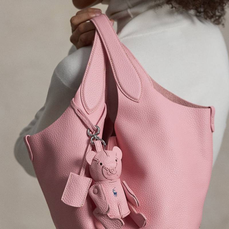 Taschenanhänger aus Leder mit Polo Bear von Polo Ralph Lauren