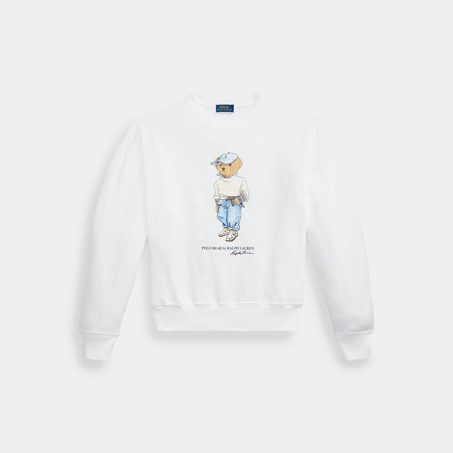 Terry-Rundhalspullover mit Polo Bear von Polo Ralph Lauren