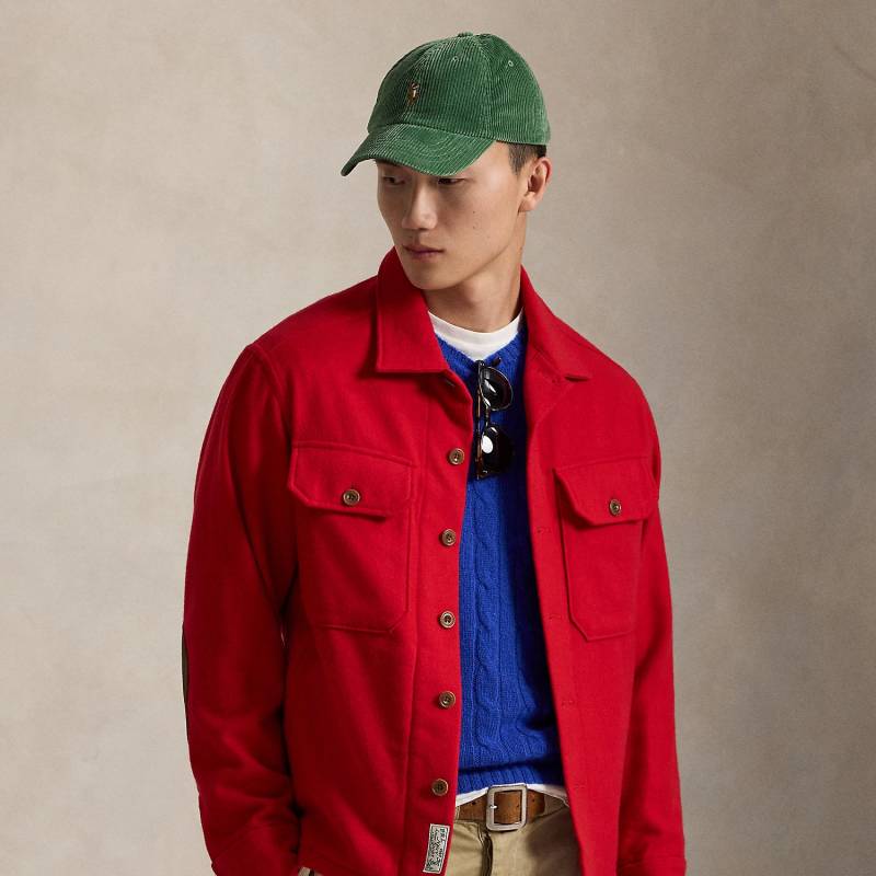 Twill-Hemdjacke mit Wildlederaufnäher von Polo Ralph Lauren