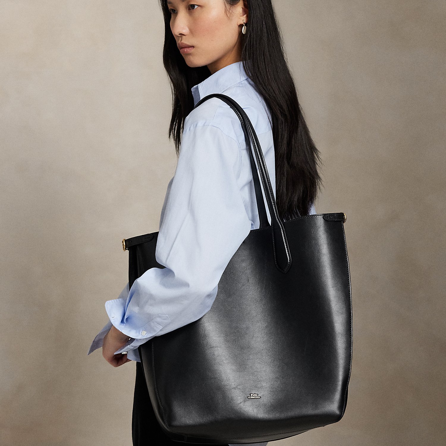 Vertikale Tragetasche Bellport aus Leder von Polo Ralph Lauren