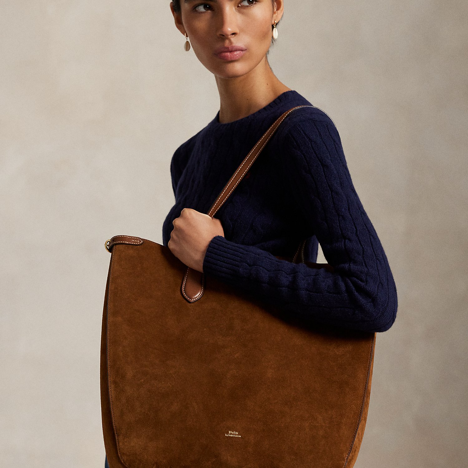 Vertikale Wildleder-Tragetasche Bellport von Polo Ralph Lauren