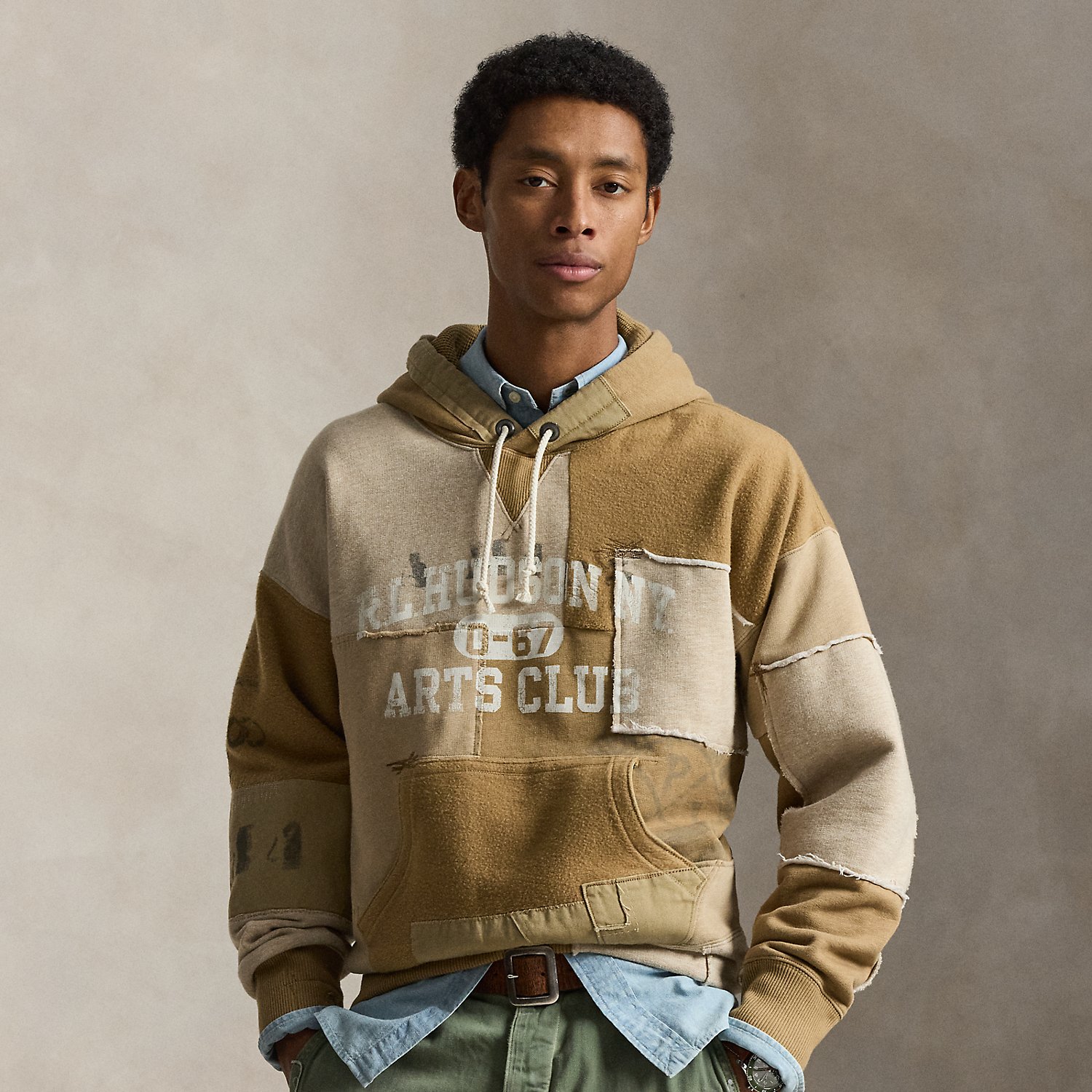 Vintage-Fit Patchwork-Kapuzenpullover von Polo Ralph Lauren