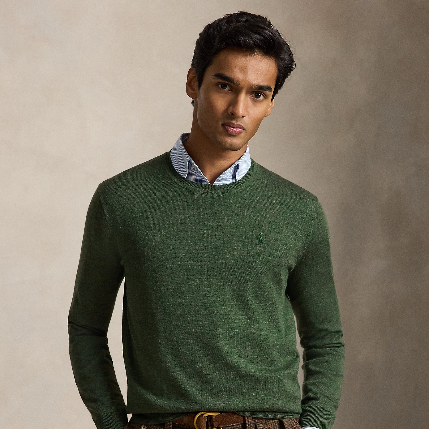 Waschbarer Rundhalspullover aus Wolle von Polo Ralph Lauren