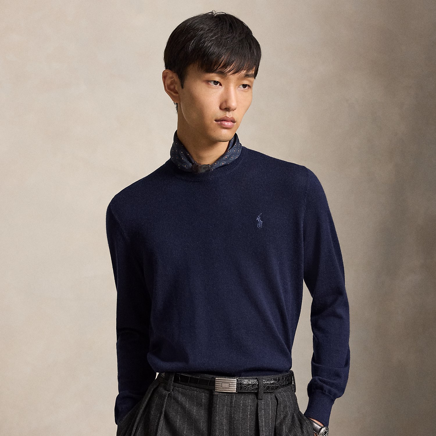 Waschbarer Rundhalspullover aus Wolle von Polo Ralph Lauren