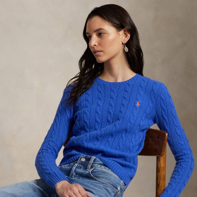 Woll-Kaschmir-Pullover mit Zopfmuster von Polo Ralph Lauren