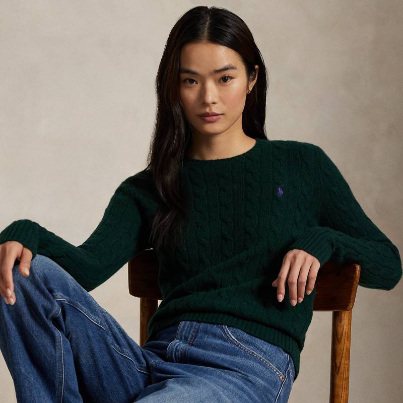Woll-Kaschmir-Pullover mit Zopfmuster von Polo Ralph Lauren