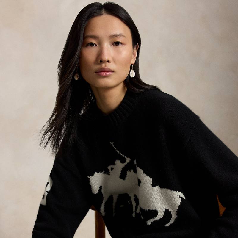 Woll-Rundhalspullover mit Grafik von Polo Ralph Lauren