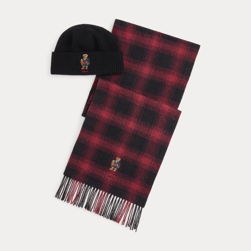 Wollmütze und Schal mit Polo Bear von Polo Ralph Lauren