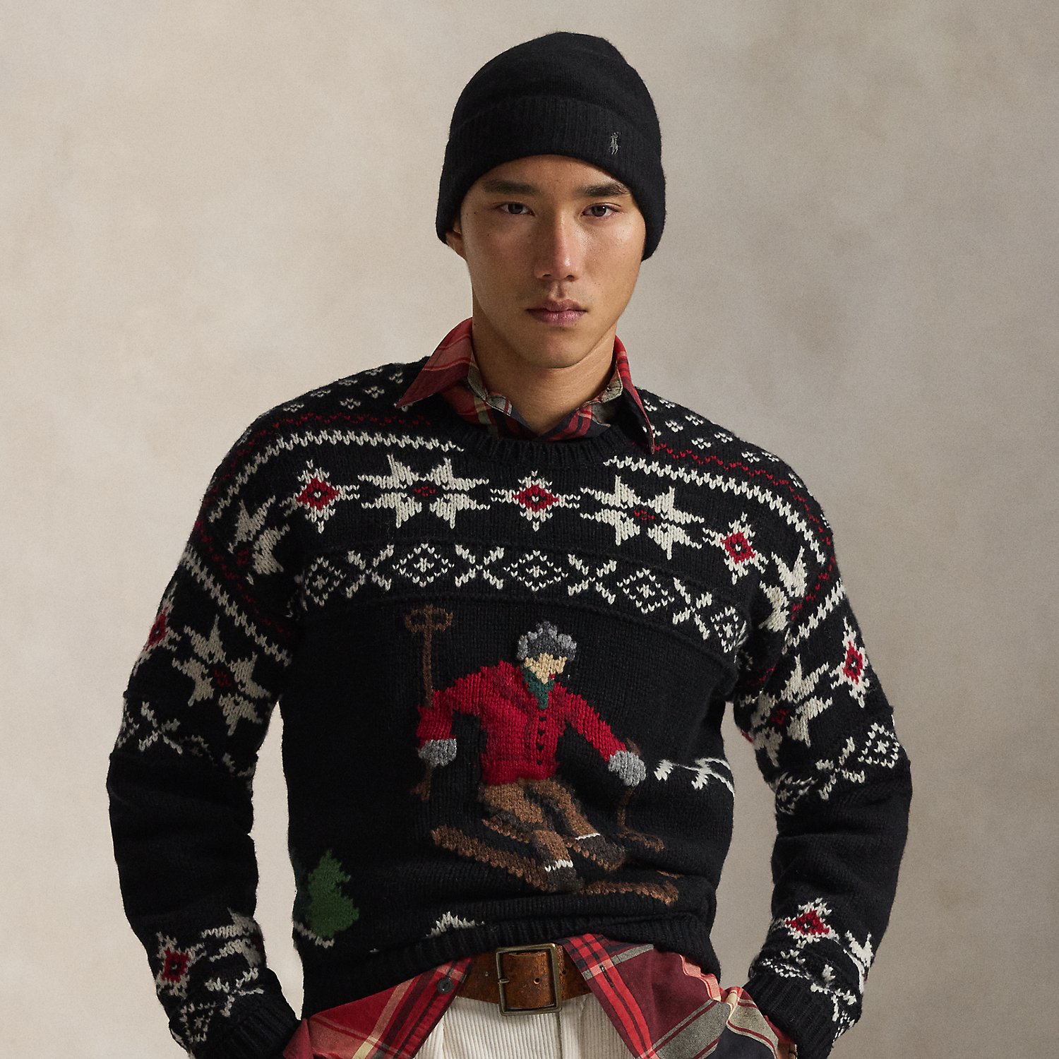 Wollpullover mit Skifahrergrafik von Polo Ralph Lauren