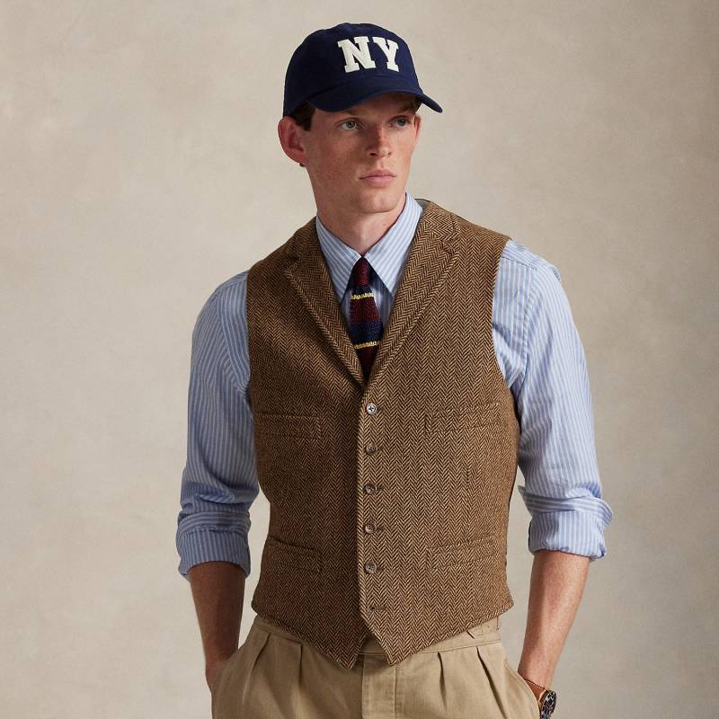 Wollweste mit Fischgratmuster von Polo Ralph Lauren