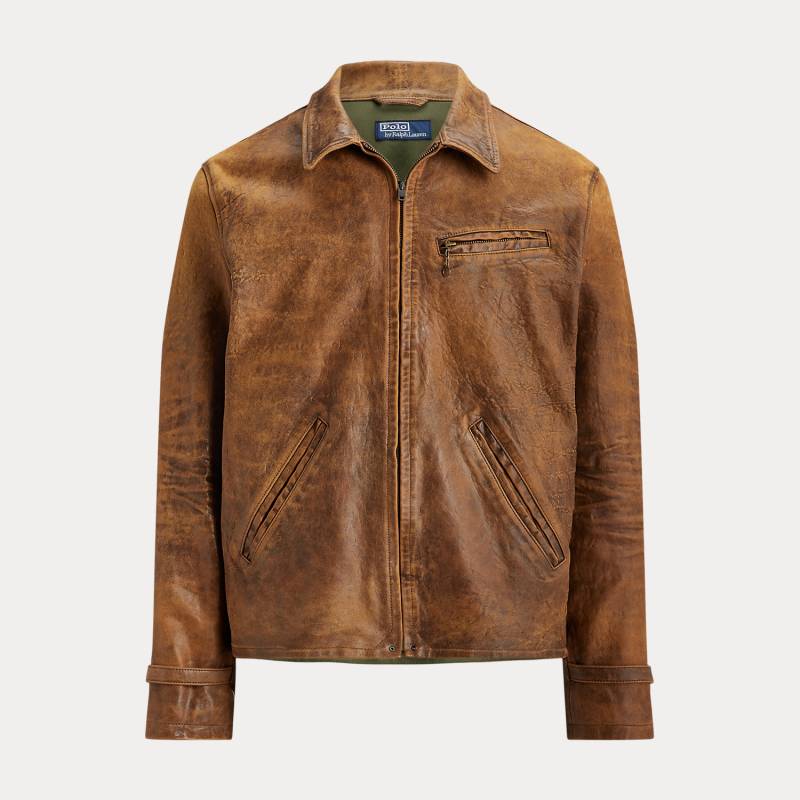 Zeitungsjungenjacke aus Leder von Polo Ralph Lauren