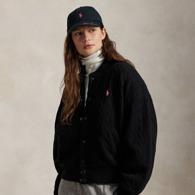 Zopfmuster-Baseballjacke mit Pink Pony Zopfmuster-Baseballjacke mit Pink Pony von Polo Ralph Lauren