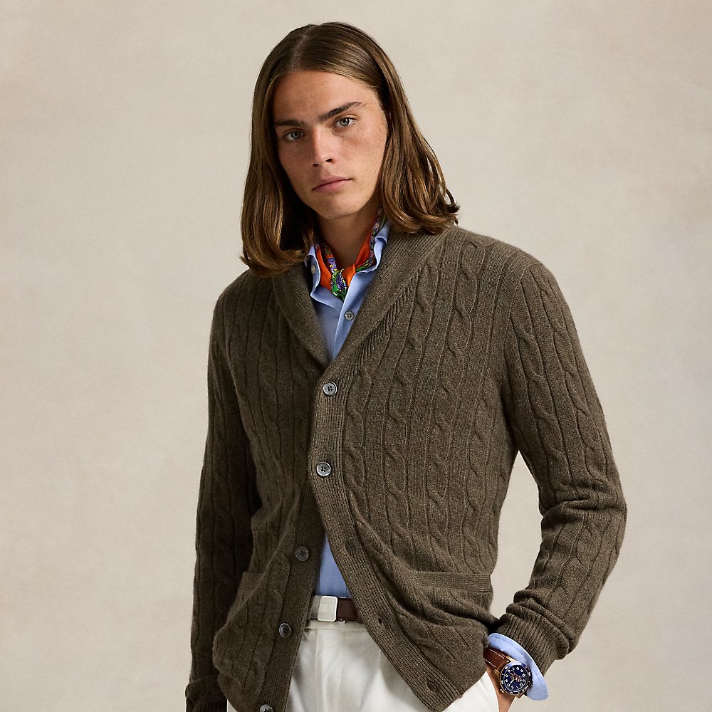 Zopfmuster-Strickjacke mit Schalkragen Zopfmuster-Strickjacke mit Schalkragen von Polo Ralph Lauren