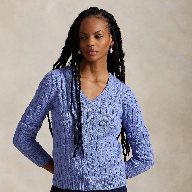 Zopfmusterpullover mit V-Ausschnitt von Polo Ralph Lauren